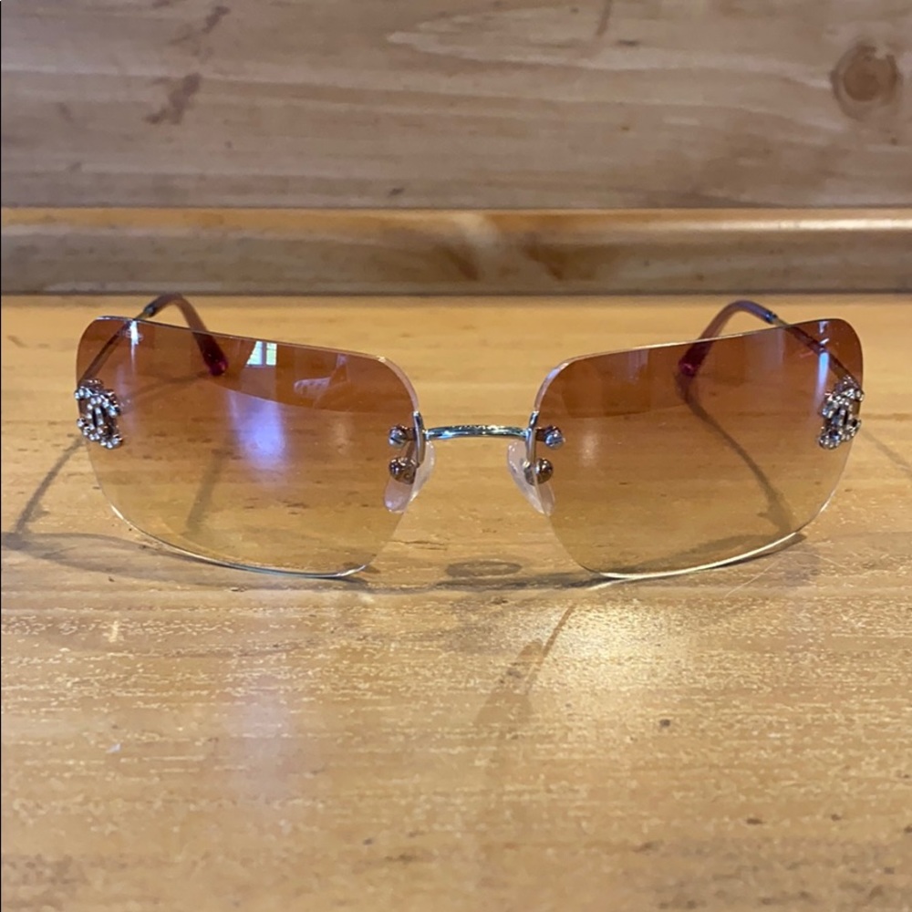 Chanel pink sunglasses